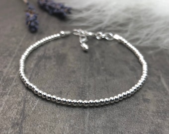Silver Bracelet, Dainty Stacking Bracelet , Sterling Silver Bracelet, 2mm thin sterling bracelet, Skinny bracelet, Bracelets for Women