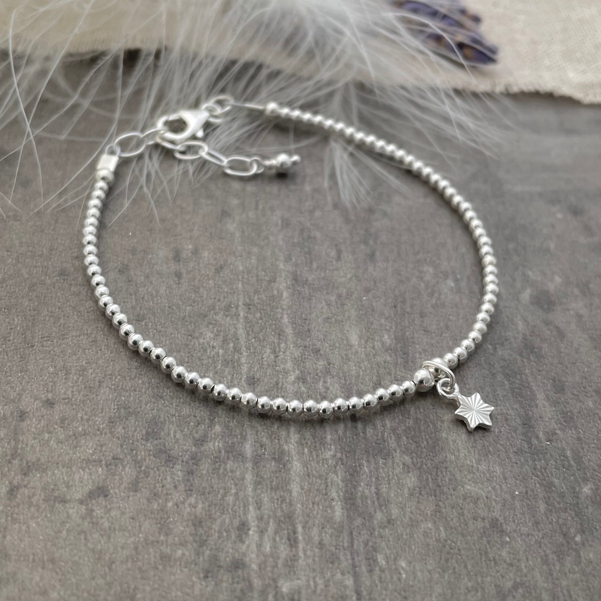 Stacking Charm Bracelet Sterling Silver Charm Bracelet Etsy UK