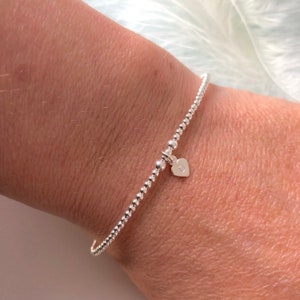 SECONDS : IMPERFECT Tiny Family Initial Bracelet , Personalised Dainty Sterling Silver Jewellery image 4