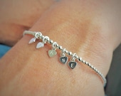 Family Initials Personalised Initial Bracelet, Dainty Sterling Silver Jewellery