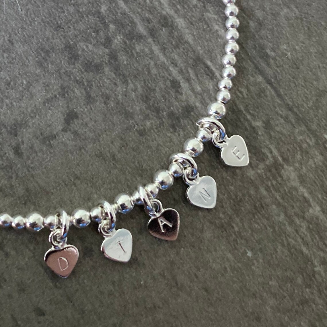 Sterling silver Name Bracelet Personalised Name Bracelet Etsy