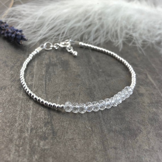 Crystal Quartz Bracelet in Sterling Silver