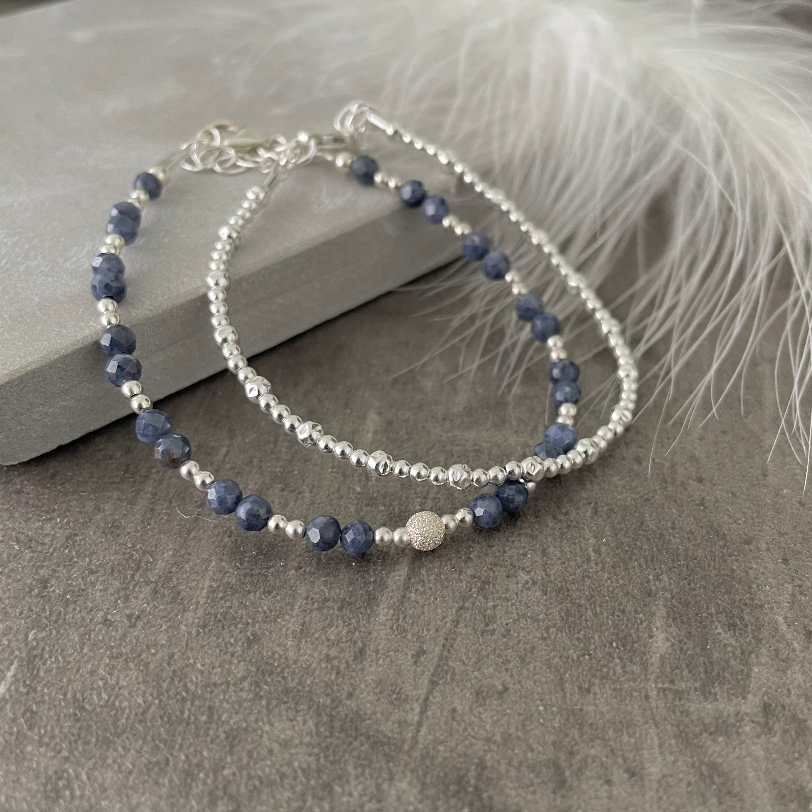 dainty sapphire bracelet