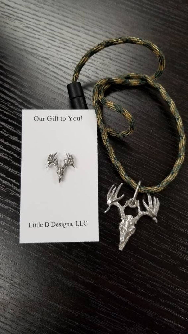 Deer Skull Bowhunter Paracord Necklace Hunting Gifts for Boys Etsy