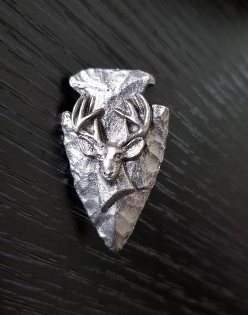 Deer Head Hat Pin Arrowhead Pin Antler Buck Deer Head Etsy