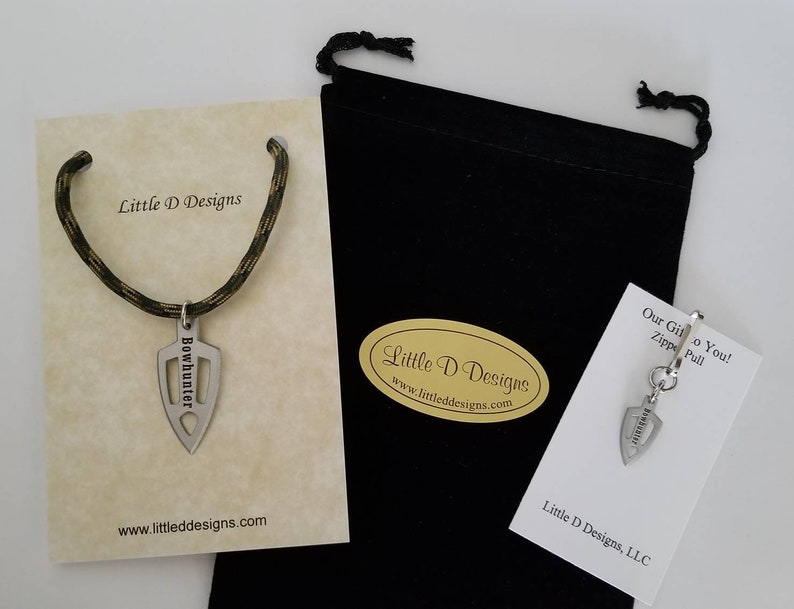 Bowhunter Broadhead Arrowhead Pendant Necklace Deer Bow Hunter Etsy