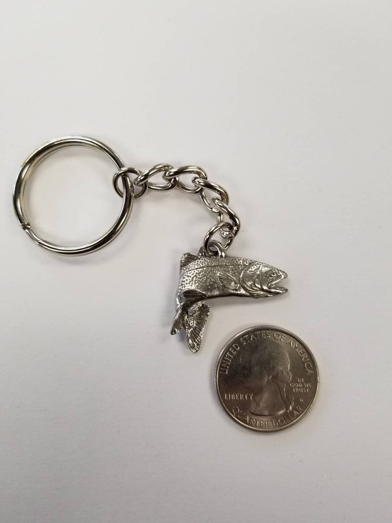 Rainbow Trout Keychain Trout Fishing Gifts Trout Charm Etsy