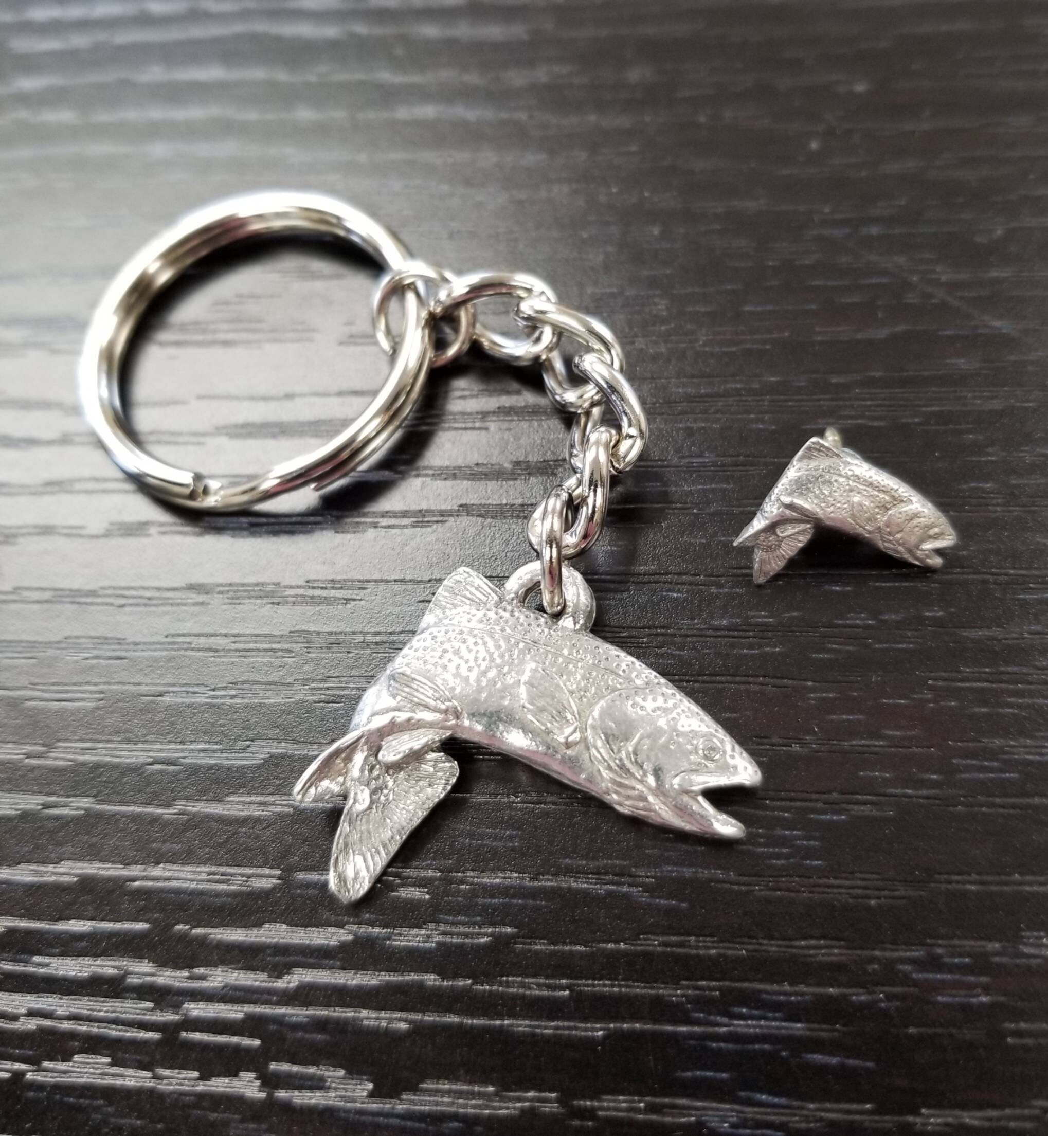 Rainbow Trout Keychain Trout Fishing Gifts Trout Charm Etsy