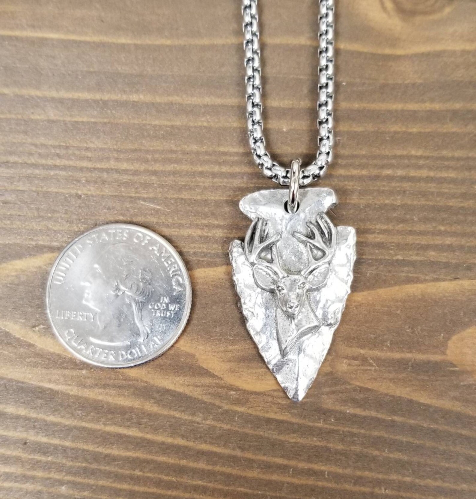 Deer Hunting Jewelry Arrowhead Necklace Hunting Gifts for Etsy