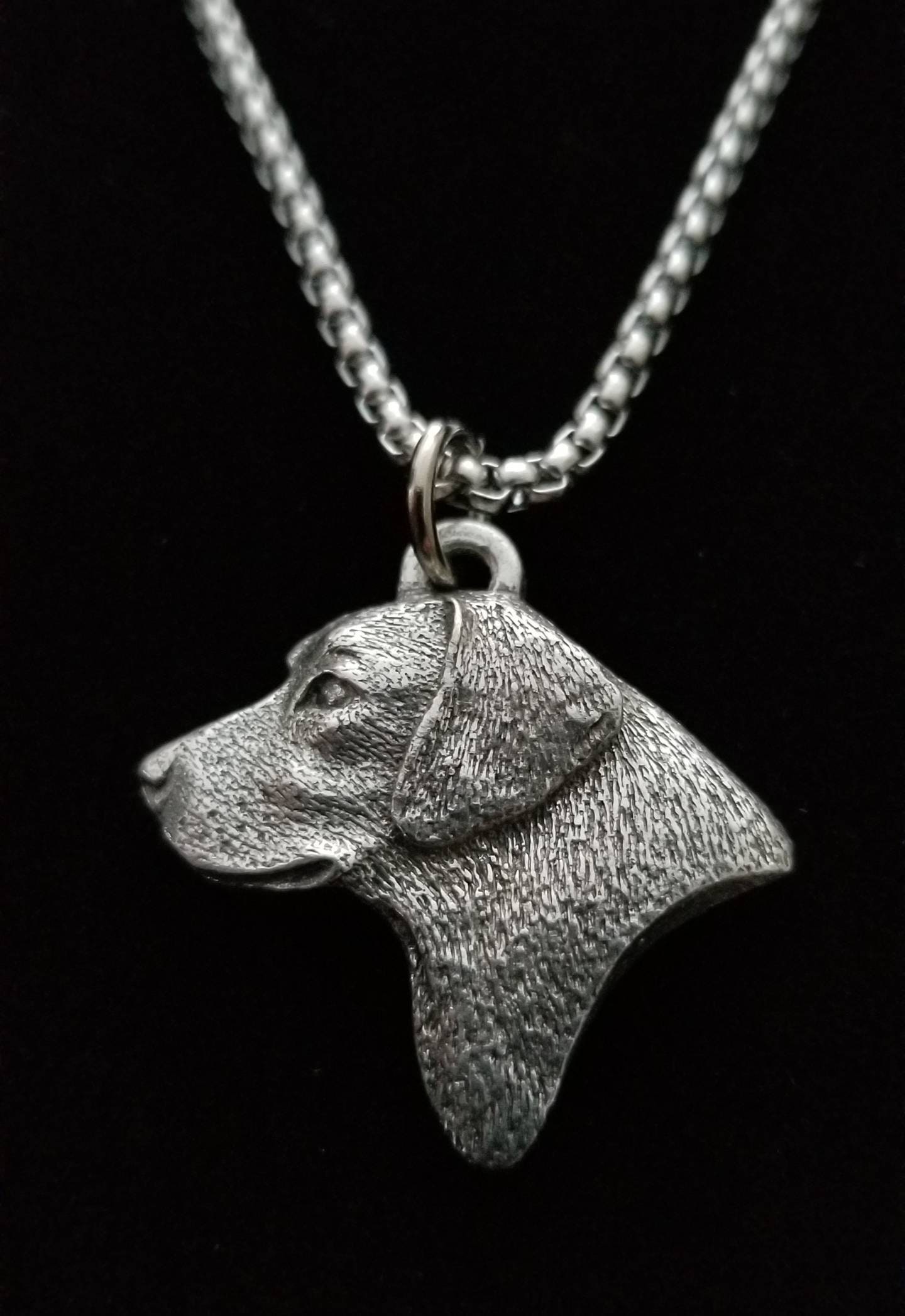 Labrador Retriever Head Necklace Lab Dog Necklace Black | Etsy UK