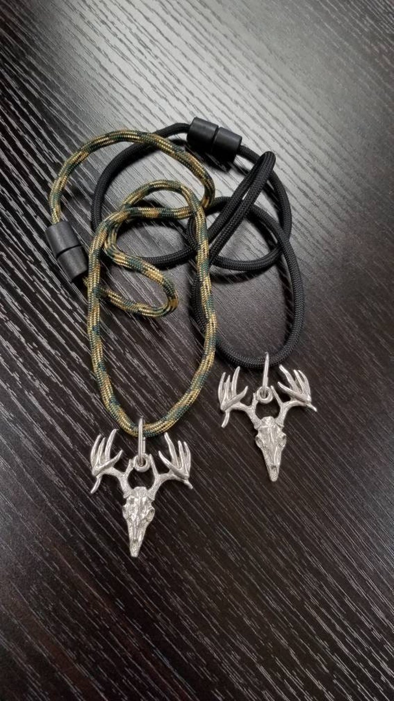 Deer Skull Bowhunter Paracord Necklace Hunting Gifts for Boys Etsy