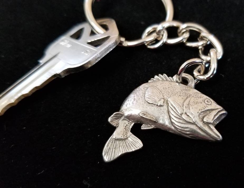 Largemouth Bass Fish Keychain Bass Fish Keychain Large Mouth Etsy