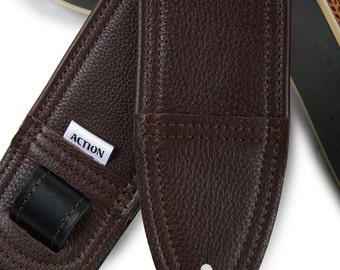 Simply Classy Brown Leather Guitar Strap