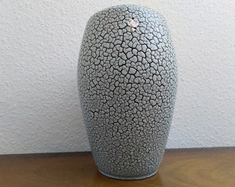 DDR Vase Glasvase grün dunkel Höhe 12 cm