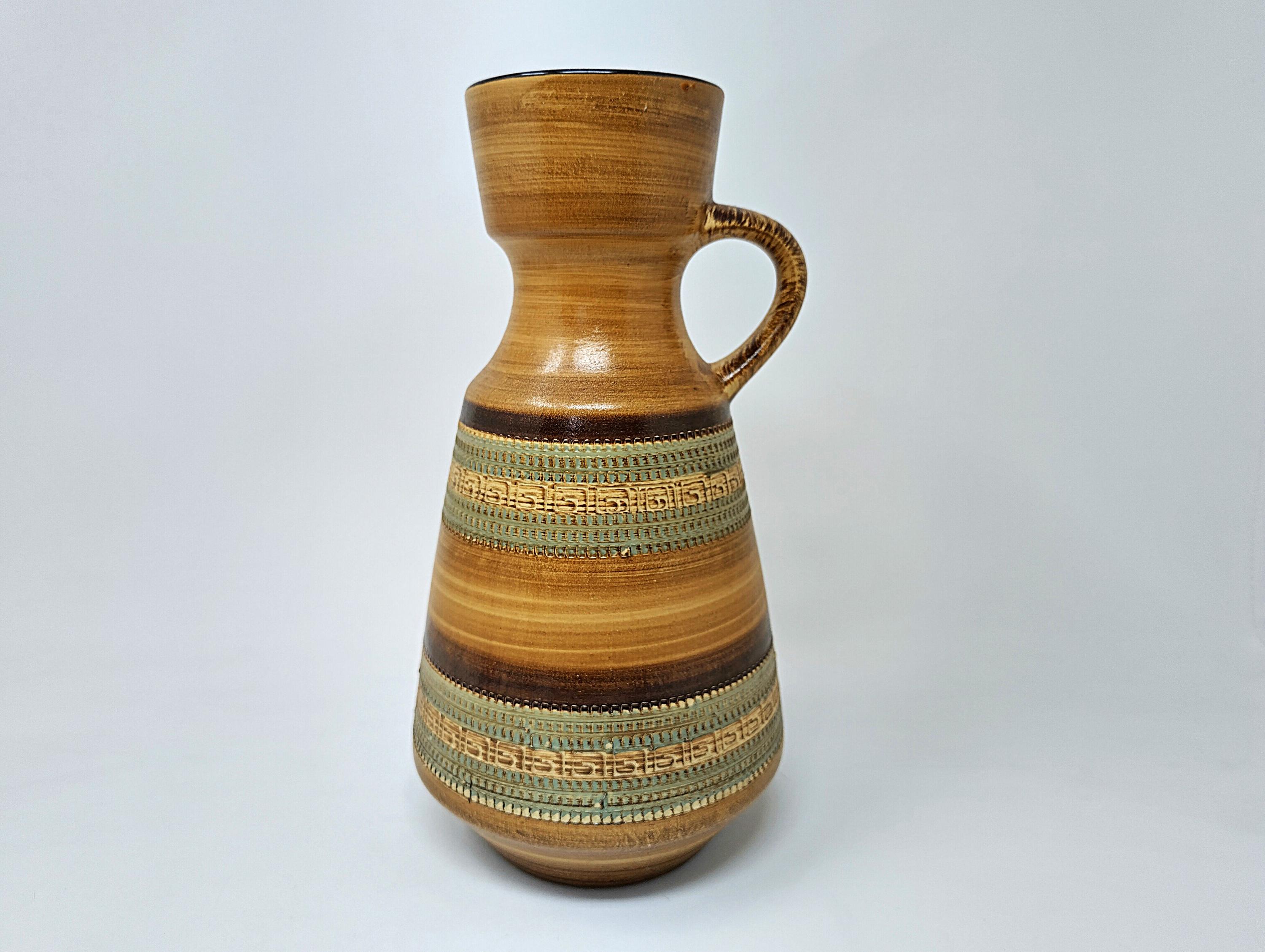 Vintage Vase Dümler & Breiden 303/25 – Brown Green Ochre Sgrafitto
