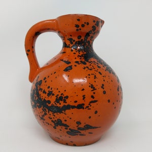 Vintage Vase Marei Keramik 4301 – 1960s German Pottery WGP – Fat Lava – Mid Century Design – Large & Rare – Gorgeous Coral Red Black