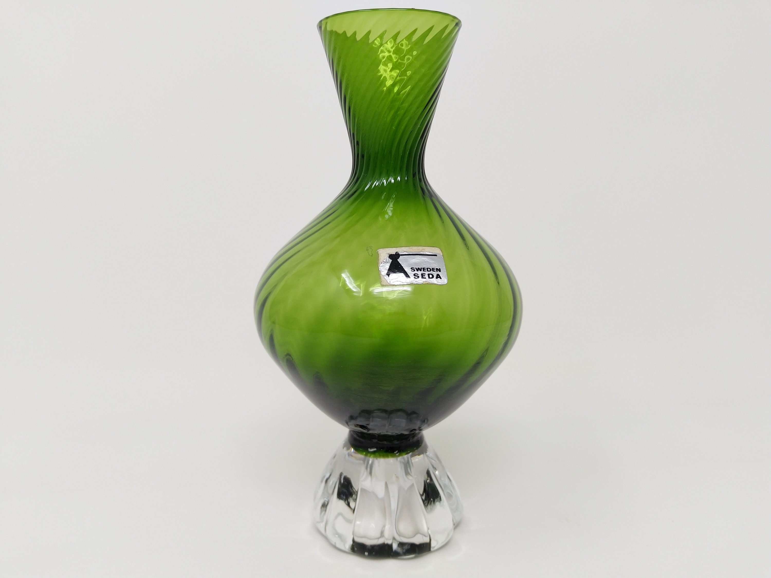 スウェーデン製　Aseda　ガラス花瓶　26cm　1960年代 スウェーデン製 Aseda ガラス花瓶 26cm 1960年代 - 花瓶