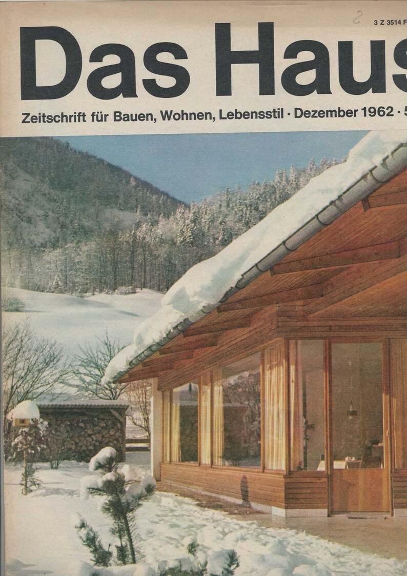 Vintage Mid Century Mod Magazine Das Haus Architecture Lifestyle & Interior 6/1962 German Language 1960s Modernist House Inspiration image 1