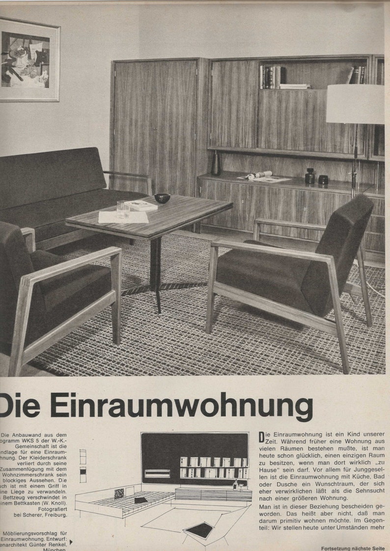 Vintage Mid Century Mod Magazine Das Haus Architecture Lifestyle & Interior 6/1962 German Language 1960s Modernist House Inspiration image 5