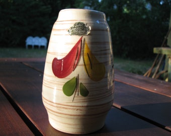 Vintage Vase Bay Keramik with Label – 1950s Mid Century Design – West German Pottery – pre Fat Lava – Form # 657 14