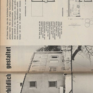 Vintage Mid Century Mod Magazine Das Haus Architecture Lifestyle & Interior 6/1962 German Language 1960s Modernist House Inspiration image 4