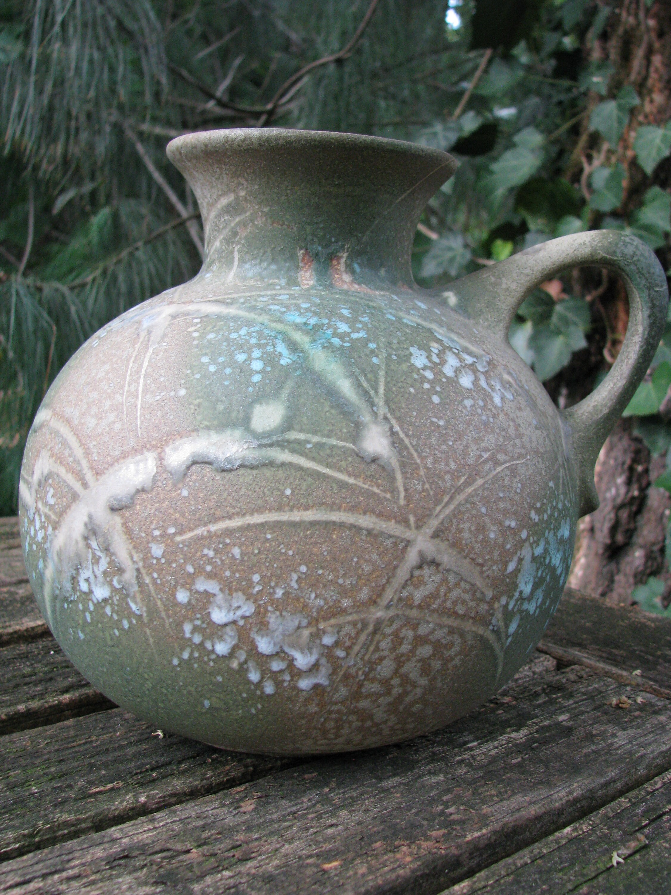 Vase Ruscha Art 307-19 – 1960s 1970s Mid Century Ceramic – West