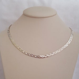 Hand-woven 20 Braided Chain of .925 Sterling Silver W/lobster - Etsy