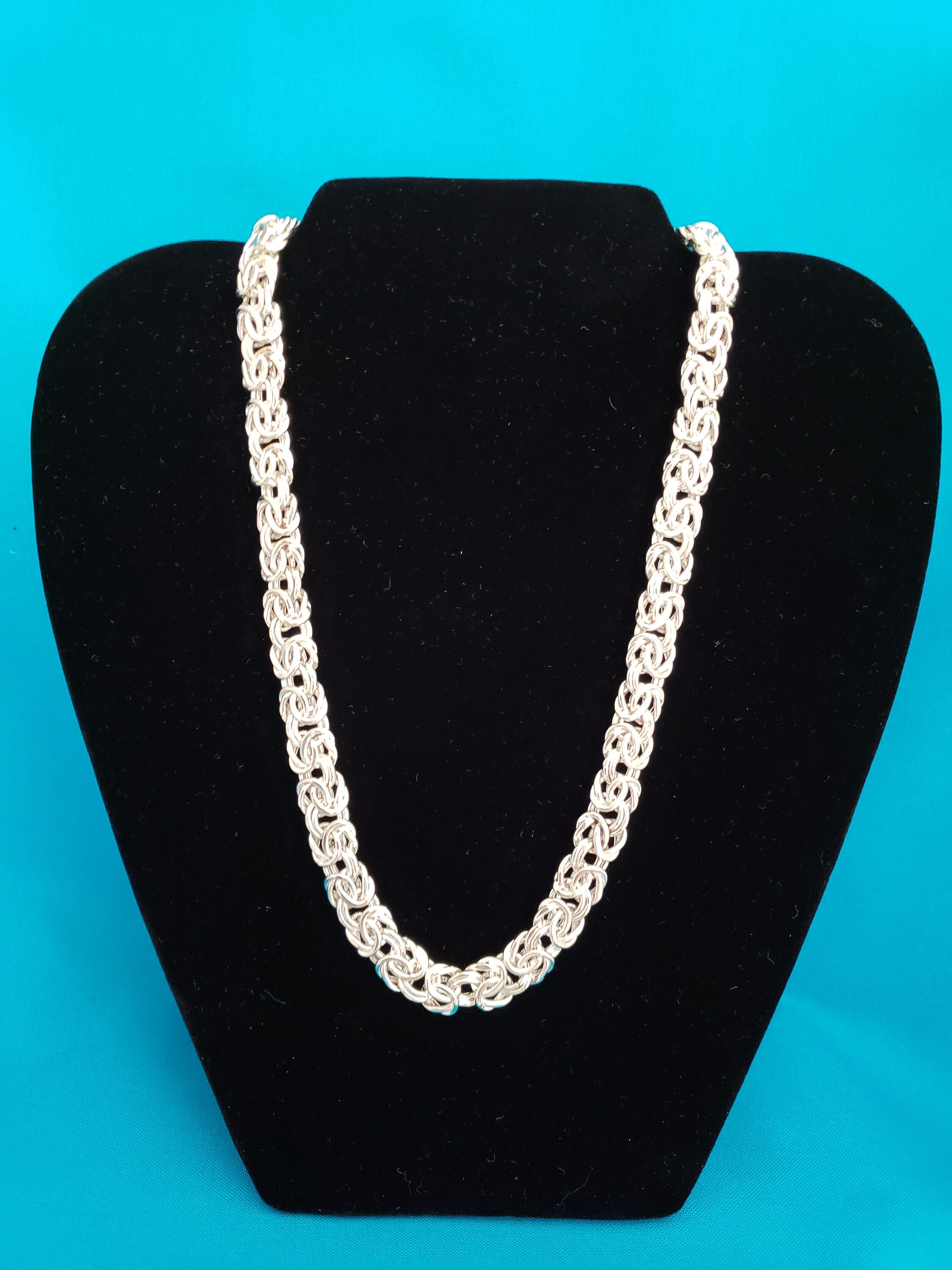 Sterling Silver Wide Turkish Knot Chain 