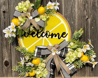 Lemon door hanger, Everyday door hanger, Summer decor, Farmhouse decor, Door decor, Farmhouse door hanger, Lemon decor, Lemon everyday