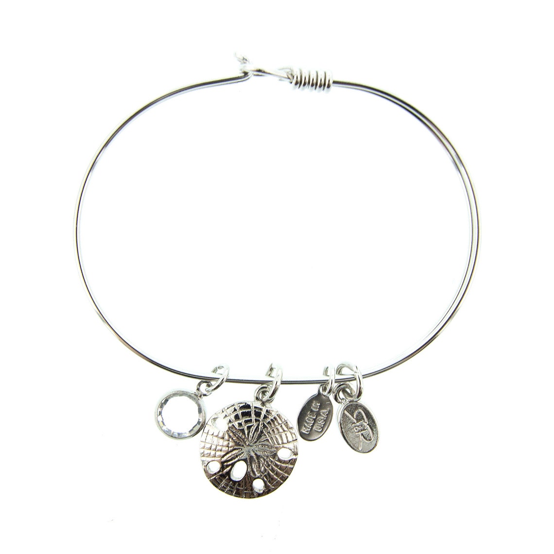 Silver Sand Dollar Bracelet With Swarovski Crystal - Etsy