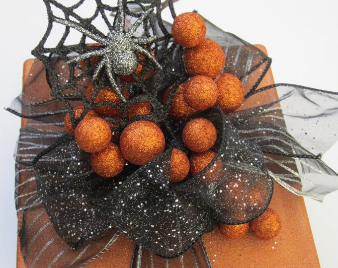 Orange Decorative Glass Block With Lights Covered in Classy Etsy