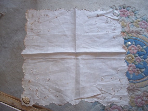 Very Lovely Carol Stanley Unused Hanky 2  paperTa… - image 2