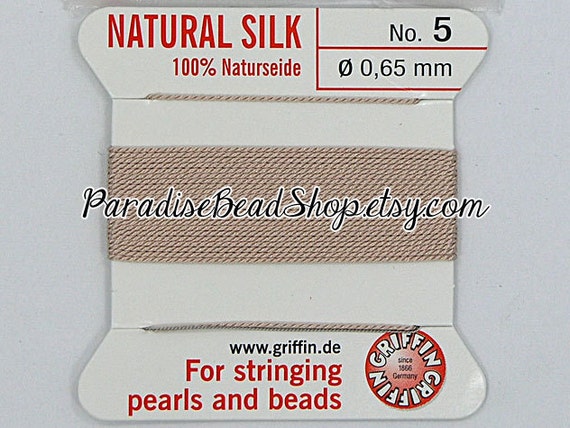 Buy Silk Beading Thread, Griffin Beading Cord With Needle, Light Pink  Online in India 