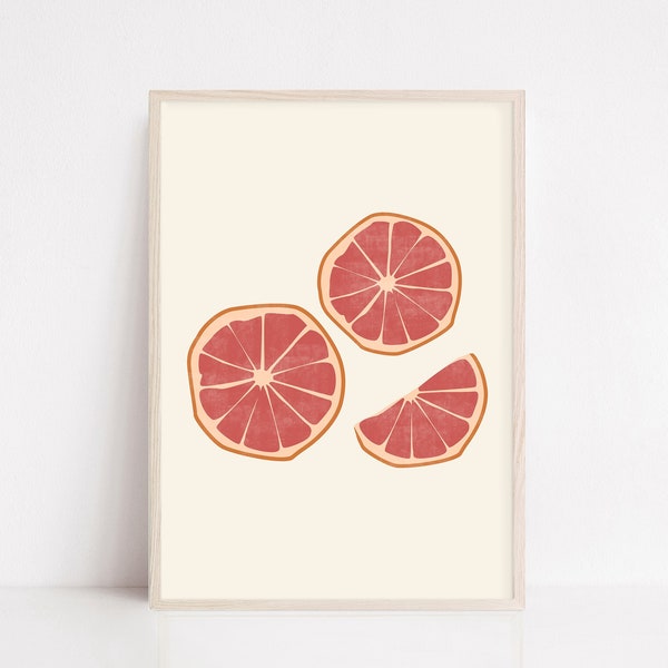 Grapefruit Print - Etsy