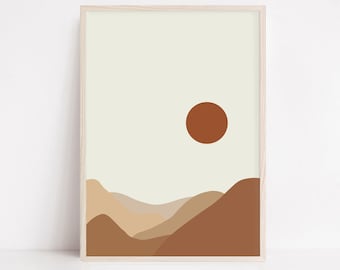 Abstract Landscape Printable Wall Art Digital Print Modern Wall Art Boho Decor Abstract Art Print Instant Download Minimalist Print