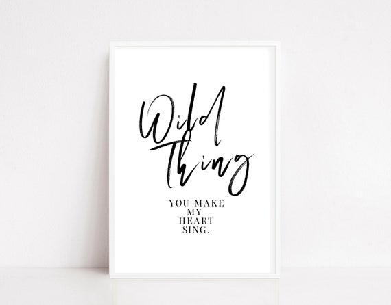 Wild Thing Print Quote Art Print 1960s Style Poster 60s Song Wall Art  Vintage Wall Print Sixties Typography Poster - Etsy