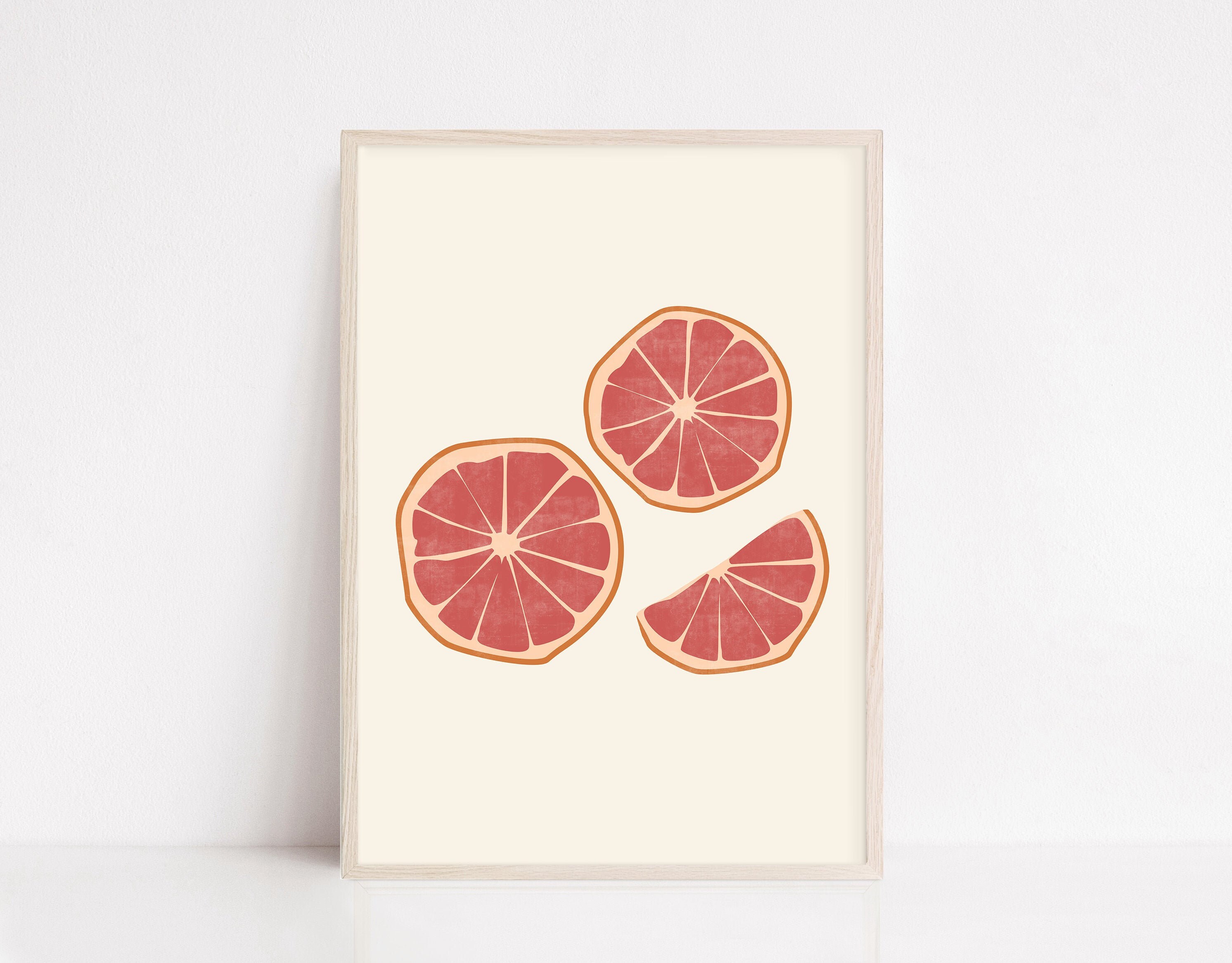 Abstract Grapefruit Print Fruit Poster Fruit Print - Etsy UK