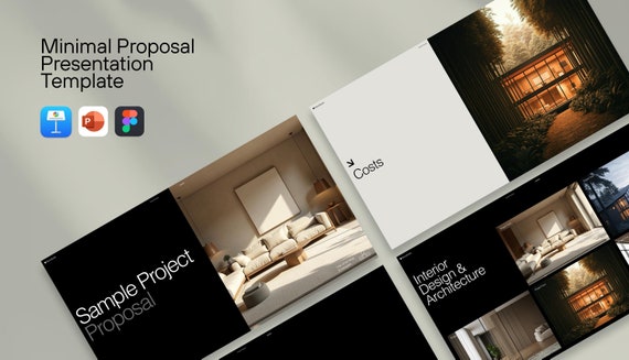 Minimalist Presentation Template: Design Studio Proposal (Figma, Keynote, Powerpoint)