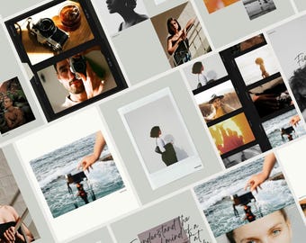 30 Photography Instagram Carousel Templates: Modern Canva Design (Digital Download)