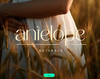 Elegant serif-logo-ontwerp: bewerkbare canvasjabloon (digitale download)