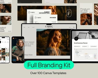 Volledige brandingkit: canvasjablonen, bedrijfslogo (digitale download)