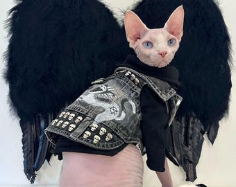 Mosh Pit Battle Vest, Sphynx Cat Clothing