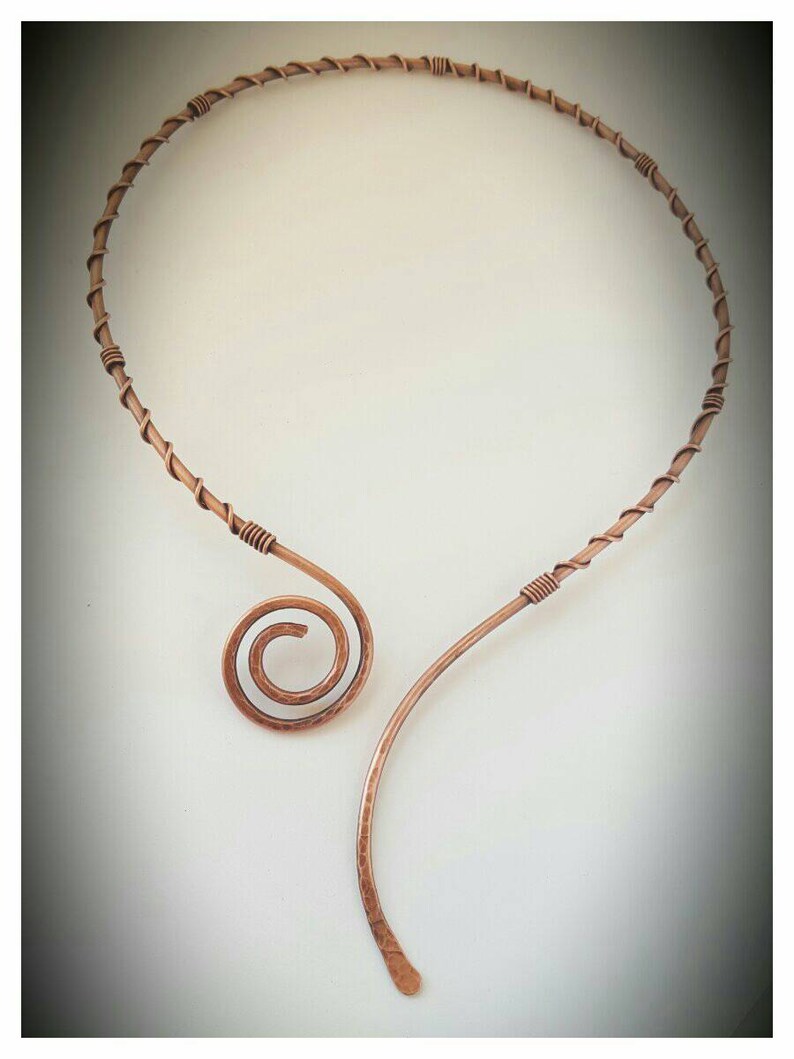 Minimalist copper choker wire choker copper necklace wire Etsy