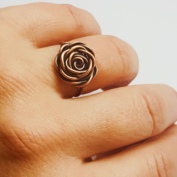Solid Copper Floral Ring 019 Available in sizes 12 Solid Copper Floral Ring 019 Available in sizes 12
