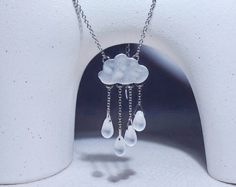 Rain Cloud Necklace, Silver Raindrop Pendant, Silver Cloud Earrings, Weather Jewellery, Cloud Jewellery Set, Christmas Gifts for Women - Etsy Rain Cloud Necklace, Silver Raindrop Pendant, Silver Cloud Earrings, Weather Jewellery, Cloud Jewellery Set, Christmas Gifts for Women - Etsy