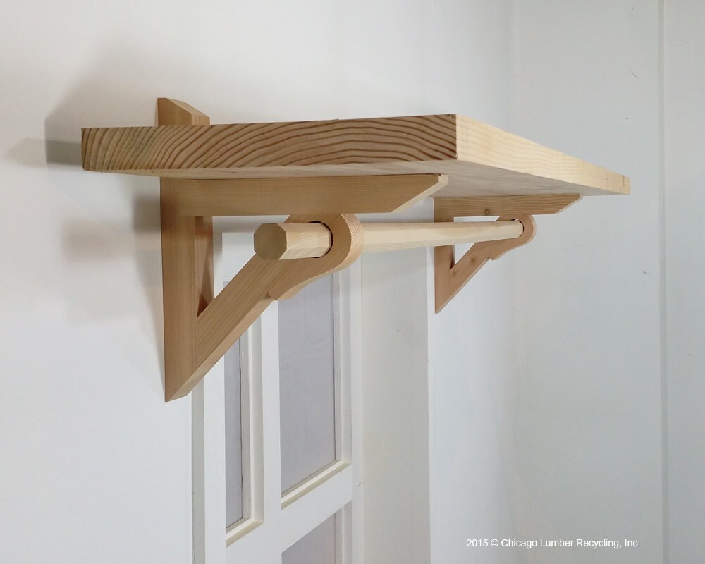 Shelf Bracket Support With Curtain Dry Rod Holder S4108mk2 Gallery Photo
