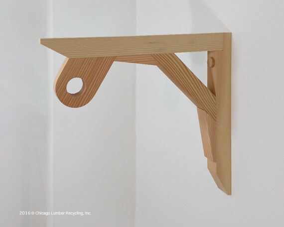 Pair Of Shelf Support Brackets With A Closet Rod Setting Etsy