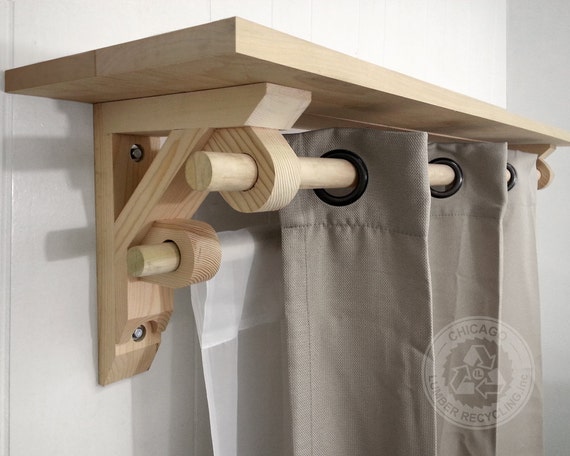 wooden curtain rods
