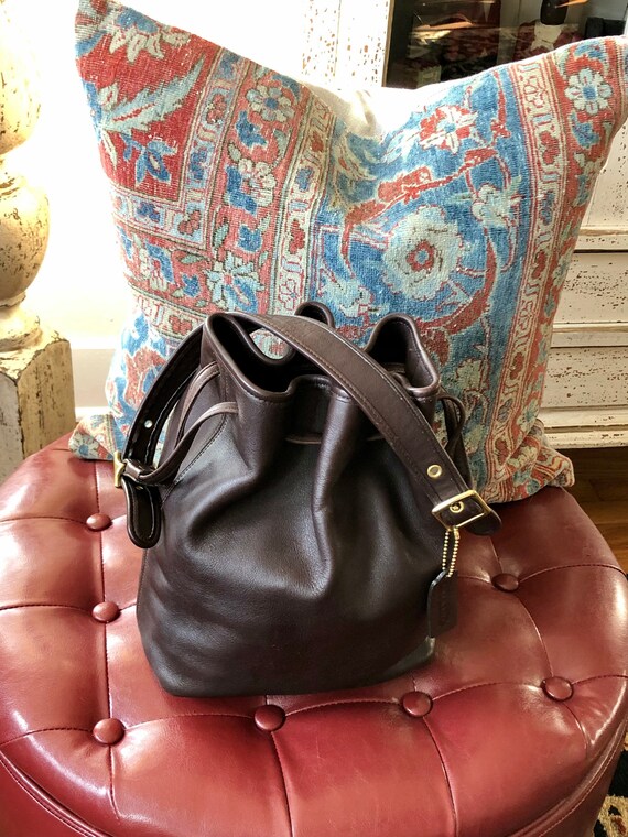 COACH Vintage leather hobo/bucket bag
