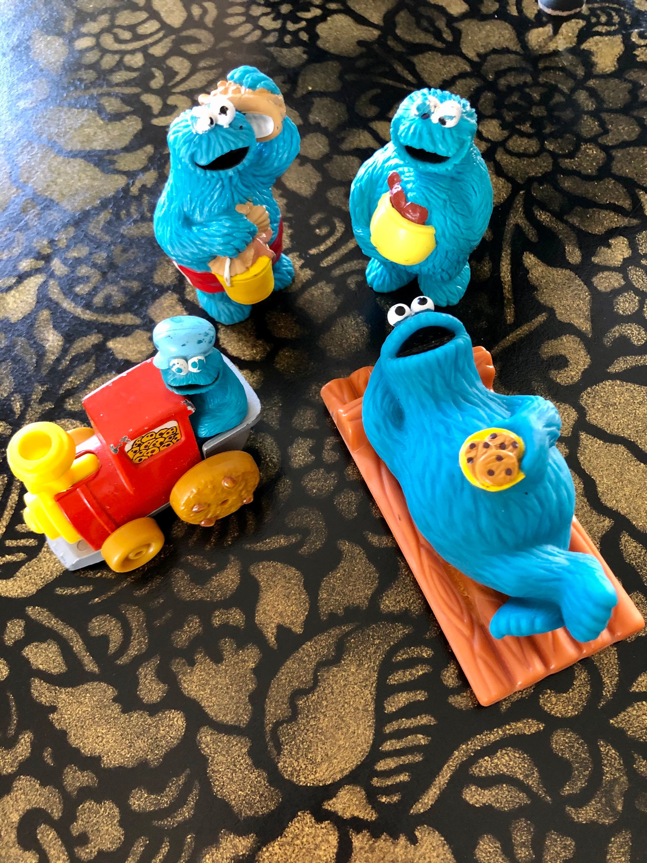 Cookie Monster Vintage Toy Variety / 4 piezas coleccionables Etsy